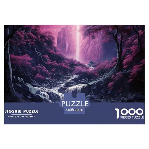 Waldkaskade1000 Teile, Premium Quality, Für Erwachsene Und Kinder Ab 12 Jahren Puzzle, Farbig （Creek） 38x26cm/1000pcs von TZOVPCDFA