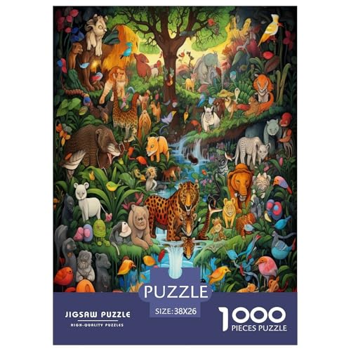 Waldtiere Puzzles 1000 Teile Schwer Puzzle Spielzeug Lernspiel Impossible Herausforderung Spielzeug Für Erwachsene Und Kinder Ab 14 Jahren 38x26cm/1000pcs Waldtiere Puzzles 1000 Teile Schwer Puzzle Spielzeug Lernspiel Impossible Herausforderung Spielzeug Für Erwachsene Und Kinder Ab 14 Jahren 38x26cm/1000pcs von TZOVPCDFA
