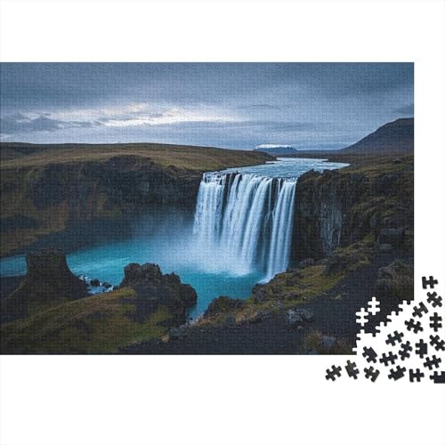 Wasserfall Puzzle 1000 Teile Für Erwachsene Naturwunder Farbpuzzle Geschicklichkeitsspiel Für Die Ganze Familie WohndekoRatteion 1000pcs (75x50cm) von TZOVPCDFA