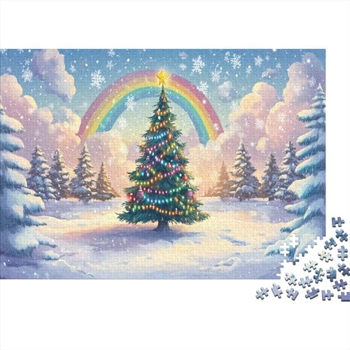 Weihnachtsbaum Puzzle 1000 Teile Puzzles Erwachsene UndKinder Ab Schneeregenbogen ImpossiblePuzzle Geschicklichkeitsspiel WohndekoRatteion 1000pcs (75x50cm) von TZOVPCDFA