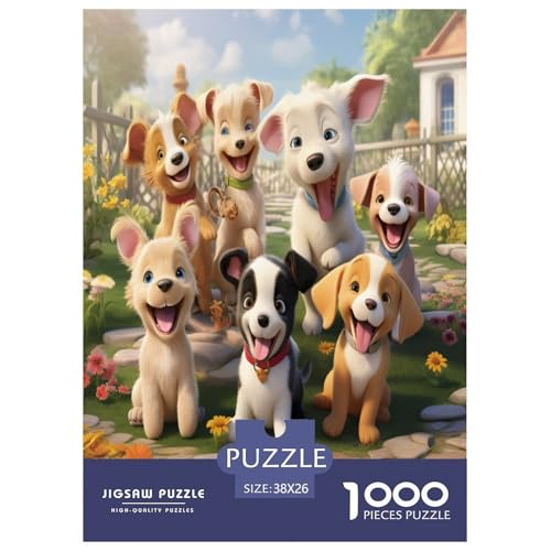 Welpen Puzzle 1000 Teile Schwer Puzzle Spielzeug Pädagogisches Spiel Impossible Herausforderung Spielzeug Für Erwachsene Und Kinder in Bewährter 38x26cm/1000pcs von TZOVPCDFA