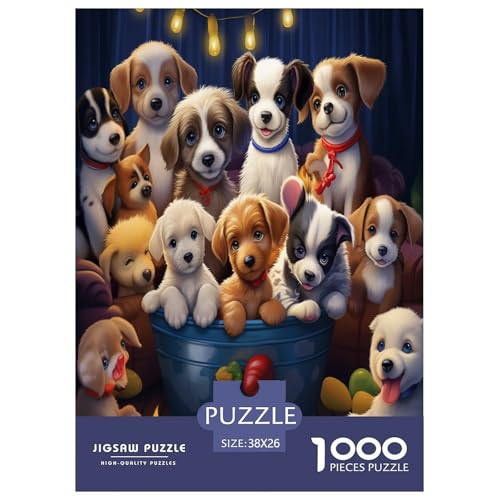 Welpen Puzzles 1000 Teile Schwer Puzzle Spielzeug Pädagogisches Spiel Impossible Herausforderungsspielzeug Für Erwachsene Und Kinder in Bewährter 38x26cm/1000pcs Welpen Puzzles 1000 Teile Schwer Puzzle Spielzeug Pädagogisches Spiel Impossible Herausforderungsspielzeug Für Erwachsene Und Kinder in Bewährter 38x26cm/1000pcs von TZOVPCDFA