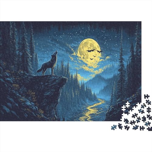 WolfPuzzles 1000 Teile Puzzles Puzzle Für Erwachsene Farbpuzzle Geschicklichkeitsspiel Für Die Ganze Familie WohndekoRatteion 1000pcs (75x50cm) von TZOVPCDFA