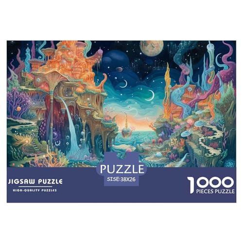Wunderland1000 Teile, Premium Quality, Für Erwachsene Und Kinder Ab 12 Jahren Puzzle, Farbig （Coral） 38x26cm/1000pcs von TZOVPCDFA