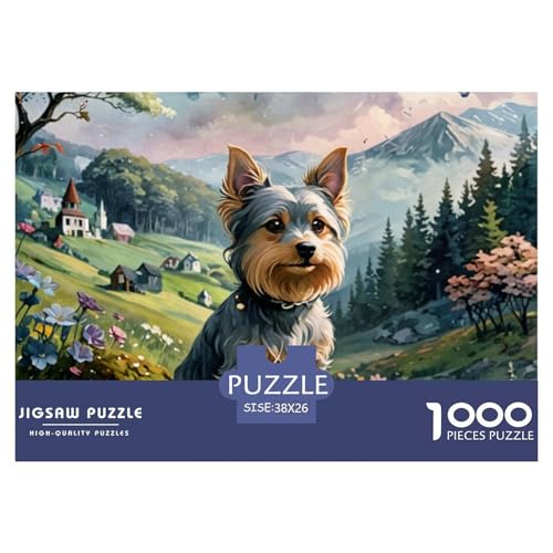 Yorkshire Terrier– Pet Hund– Lustiges Puzzle – Puzzle Für Erwachsene – 100% Recycelter Karton – 1000 Teile 38x26cm/1000pcs von TZOVPCDFA
