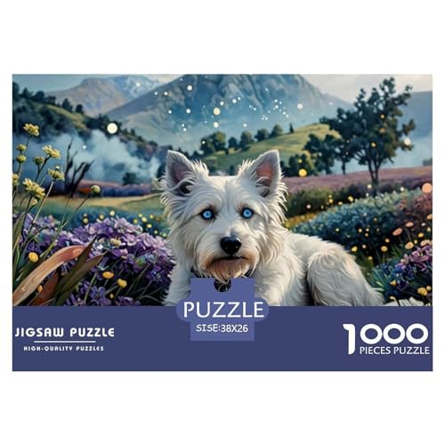 Yorkshire Terrier– Puzzle 1000 Teile, Geschicklichkeitsspiel Für Die Ganze Familie, Buntes Legespiel, Erwachsenenpuzzle Ab 14 Jahren（pet Dog） 38x26cm/1000pcs von TZOVPCDFA