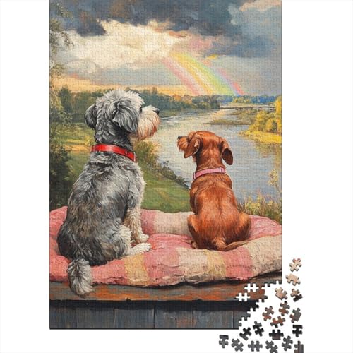 Yorkshire Terrier Puzzle 1000 Teile Schwer Puzzle Spielzeug Pädagogisches Spiel Impossible Herausforderungsspielzeug Für Erwachsene Und Kinder Ab 14 Jahren 1000pcs (75x50cm) von TZOVPCDFA