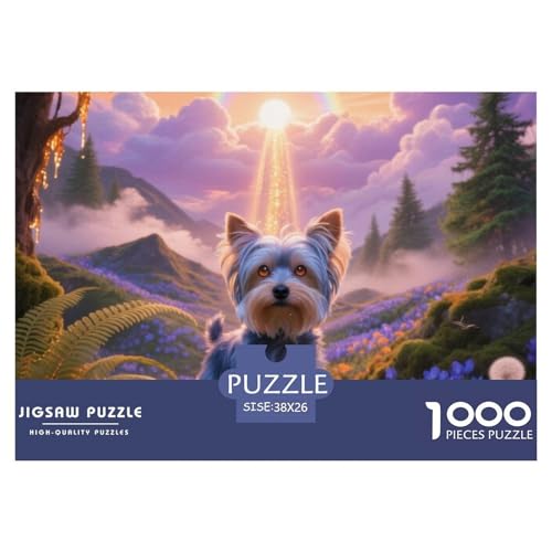 Yorkshire Terrier1000 Teile, Premium Quality, Für Erwachsene Und Kinder Ab 12 Jahren Puzzle, Farbig （pet Dog） 38x26cm/1000pcs von TZOVPCDFA