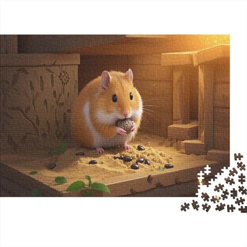Yrian HamstePuzzles 1000 Teile Puzzles Puzzle Für Erwachsene Hamster Farbpuzzle Geschicklichkeitsspiel Für Die Ganze Familie WohndekoRatteion 1000pcs (75x50cm) von TZOVPCDFA