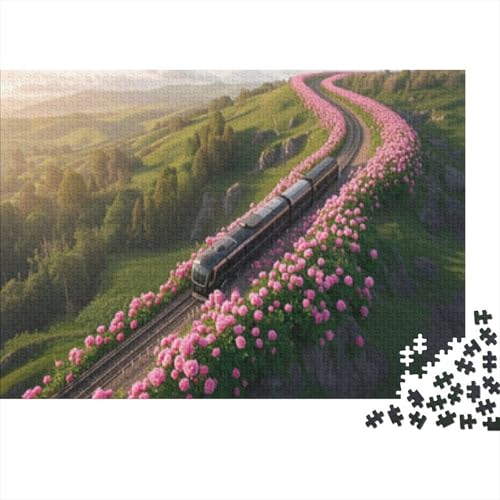 ZugPuzzles 1000 Teile Puzzle Puzzle Für Erwachsene Blume Farbpuzzle Geschicklichkeitsspiel Für Die Ganze Familie WohndekoRatteion 1000pcs (75x50cm) von TZOVPCDFA