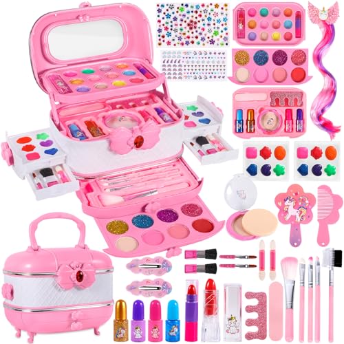 Makeup Set Schminkkoffer Mädchen - Waschbar Schminke Kinder Make Up Set Mädchen Spielzeug, Schminke Halloween Weihnachts Geburtstag Geschenke für Prinzessin 3 4 5 6 7 8 9 10 11 Jahre Makeup Set Schminkkoffer Mädchen - Waschbar Schminke Kinder Make Up Set Mädchen Spielzeug, Schminke Halloween Weihnachts Geburtstag Geschenke für Prinzessin 3 4 5 6 7 8 9 10 11 Jahre von Dttra