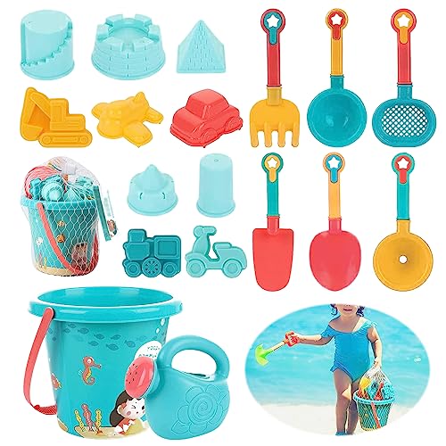 TZQFROCE 18 Stück Strandspielzeug für Kinder Sandspielzeug Set Kinder Sandspielzeug Sandkasten Spielzeug Strandspielzeug für Jungen Mädchen Kinder 1 2 3 4 Jahre von TZQFROCE