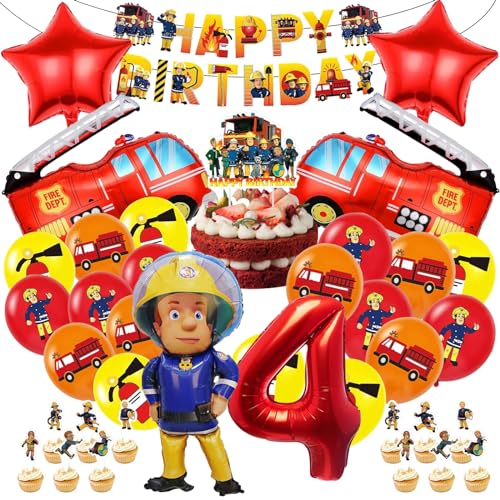 TZQFROCE Feuerwehr Geburtstag Deko 4 Jahre Jungen 52 Stück Feuerwehr Luftballon Deko Feuerwehr Luftballons 4 Jahre Junge Tortendeko Feuerwehr Feuerwehrauto Luftballons für Feuerwehr Geburtstag Party TZQFROCE Feuerwehr Geburtstag Deko 4 Jahre Jungen 52 Stück Feuerwehr Luftballon Deko Feuerwehr Luftballons 4 Jahre Junge Tortendeko Feuerwehr Feuerwehrauto Luftballons für Feuerwehr Geburtstag Party von TZQFROCE