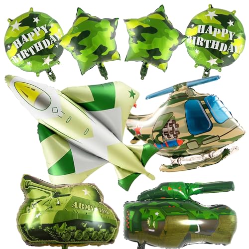 TZQFROCE Flugzeug Luftballon Set 8 Stück Panzer Folienballon Hubschrauber Geburtstagsdeko Jungen Stehend Tarnung Ballon Helikopter Geburtstag Deko Flugzeuge Thema Party für Kinder Geburtstags TZQFROCE Flugzeug Luftballon Set 8 Stück Panzer Folienballon Hubschrauber Geburtstagsdeko Jungen Stehend Tarnung Ballon Helikopter Geburtstag Deko Flugzeuge Thema Party für Kinder Geburtstags von TZQFROCE