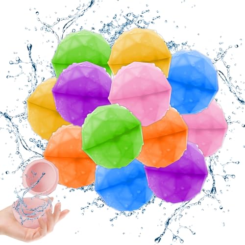 Wiederverwendbare Wasserballons Wasserbomben Silikon Wasserballons Wiederverwendbare Wasserbomben Wasserball für Kinder Sommer Draussen (A) von TZQFROCE