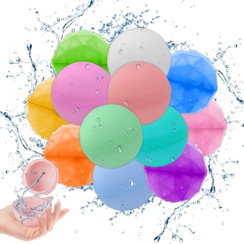 Wiederverwendbare Wasserballons Wasserbomben Silikon Wasserballons Wiederverwendbare Wasserbomben Wasserball für Kinder Sommer Draussen (B) von TZQFROCE