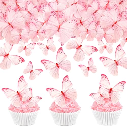 60 Stück Schmetterlinge Tortendeko Essbar, Essbare Rosa Schmetterlinge Kuchen-Deckel Rosa Schmetterlinge Deko Torte Cupcake Toppers für Torte zum Hochzeit Geburtstag Taufe 60 Stück Schmetterlinge Tortendeko Essbar, Essbare Rosa Schmetterlinge Kuchen-Deckel Rosa Schmetterlinge Deko Torte Cupcake Toppers für Torte zum Hochzeit Geburtstag Taufe von Taasmoog