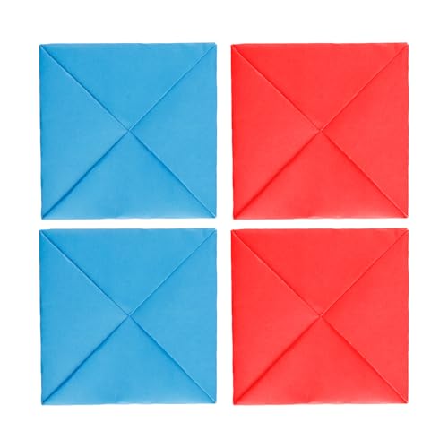 Tabanzhe Ddakji Papierspiel, 2 Stück, Gonggi, koreanisches Spiel, Tintenfischspiel, Ddakji, Doppelkarte, traditionelles koreanisches Faltspiel für Familienreisen (blau + rot) von Tabanzhe