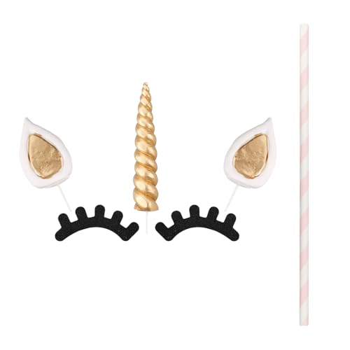 Tabanzhe Einhorn-Kuchenaufsätze, Wimpern, Party-Kuchendekorationen, Einhorn-Horn-Ohren, Glitzer, Cupcake-Topper-Set für Geburtstagsparty, Hochzeit, Babyparty Tabanzhe Einhorn-Kuchenaufsätze, Wimpern, Party-Kuchendekorationen, Einhorn-Horn-Ohren, Glitzer, Cupcake-Topper-Set für Geburtstagsparty, Hochzeit, Babyparty von Tabanzhe