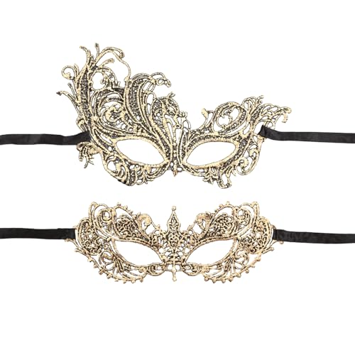 Tabanzhe Maskerade-Masken für Damen, Spitzenmaske, venezianische Augenmaske, Gold-Kostüm, Partyzubehör für Abend, Abschlussball, Halloween, Karnevalsbedarf Tabanzhe Maskerade-Masken für Damen, Spitzenmaske, venezianische Augenmaske, Gold-Kostüm, Partyzubehör für Abend, Abschlussball, Halloween, Karnevalsbedarf von Tabanzhe