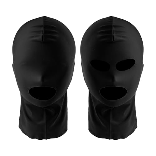 Tabanzhe Uni Vollabdeckende Haubenmaske, 2 Stück, geöffneter Mund, Show, Augen, Gesichtsmaske, Uni, elastisch, Cosplay-Kostüm, Kopfmaske für Paare, Spiele, Party, Rollenspiele, Karneval, Nacht Tabanzhe Uni Vollabdeckende Haubenmaske, 2 Stück, geöffneter Mund, Show, Augen, Gesichtsmaske, Uni, elastisch, Cosplay-Kostüm, Kopfmaske für Paare, Spiele, Party, Rollenspiele, Karneval, Nacht von Tabanzhe