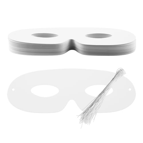 Tabanzhe Weiße Papier-Augenmasken, 40 Stück, blanko, Halbgesichtsmasken, Maskenmasken, Cosplay, Verkleiden für Kindergeburtstage, Halloween, Weihnachten, Bühnenauftritte, Themenpartys, Karneval Tabanzhe Weiße Papier-Augenmasken, 40 Stück, blanko, Halbgesichtsmasken, Maskenmasken, Cosplay, Verkleiden für Kindergeburtstage, Halloween, Weihnachten, Bühnenauftritte, Themenpartys, Karneval von Tabanzhe