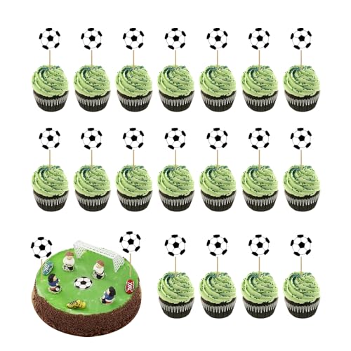 48 Stück Fussball Cupcake Topper Fußball Kuchen Dekoration Fußball Muffin Deko Tortenaufleger Fussball für Fußball Sport Party Geburtstagsfeier Cupcake Dekoration 48 Stück Fussball Cupcake Topper Fußball Kuchen Dekoration Fußball Muffin Deko Tortenaufleger Fussball für Fußball Sport Party Geburtstagsfeier Cupcake Dekoration von TaboSI