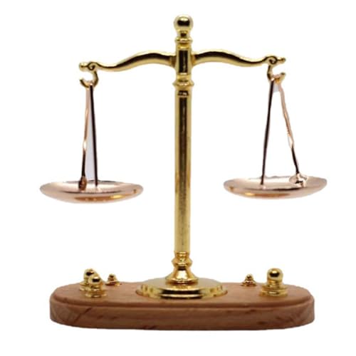 Tacell 1 Stück Miniatur Waage Vintage aus antiker Legierung Modell Justizwaage Ornament Schreibtischzubehör für Zuhause und Büro Tacell 1 Stück Miniatur Waage Vintage aus antiker Legierung Modell Justizwaage Ornament Schreibtischzubehör für Zuhause und Büro von Tacell