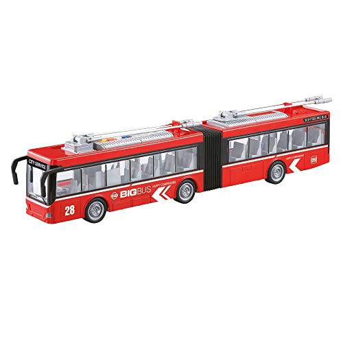 CJT - AUTOBUS Doppeltes Licht-Klang Heroes DE Stadt 1:16 TACHAN Spielzeug, Mehrfarbig (746T00528) von Tachan