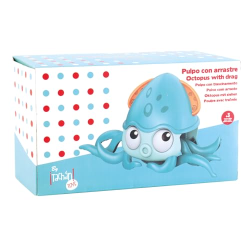 TACHAN CPA Toy Group 746T00701 2-in-1 Oktopus, Bade- und Ziehspielzeug für Babys, pädagogisch, interaktiv und lustig, BPA-frei, +3 Stück von Tachan