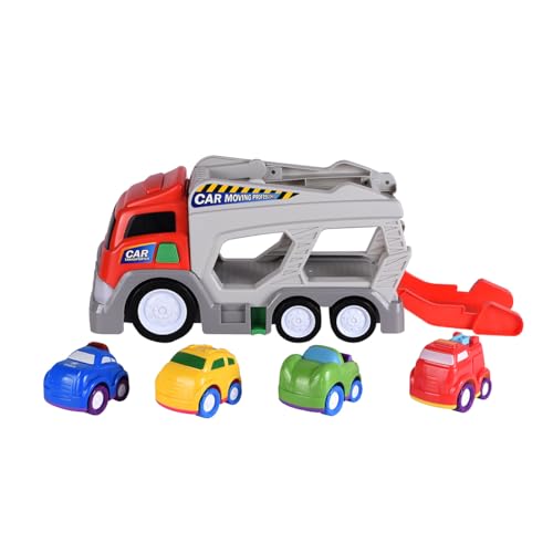 TACHAN Transportwagen mit Rampe – Lichter und Geräusche – inklusive 4 verschiedenen Autos – (CPA Toy Group 782T00923) von Tachan