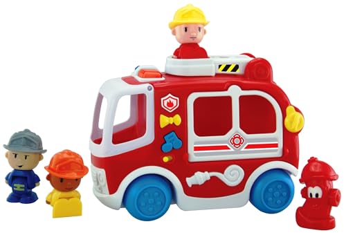 Tachan - Feuerwehrauto Lichter und Geräusche - mit 3 Figuren und 15 Sounds und Melodien - Maße 20 x 15 x 8 cm (CPA Toy Group 731T00838) von Tachan