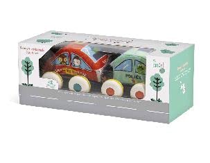 Tachan - Packung mit 2 Stoffautos, abnehmbar und waschbar (785T00613) von Tachan