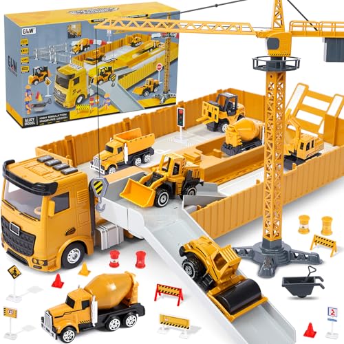 Baufahrzeuge Kinder groß LKW Fahrzeug Spielzeug Geschenke ab 2 3 4 5 Junge Geschenkideen mit Kran Bagger Dampfwalze Planierraupe Lastwagen Betonmischer Konstruktionsfahrzeuge Spielzeug Kinder Jungen Baufahrzeuge Kinder groß LKW Fahrzeug Spielzeug Geschenke ab 2 3 4 5 Junge Geschenkideen mit Kran Bagger Dampfwalze Planierraupe Lastwagen Betonmischer Konstruktionsfahrzeuge Spielzeug Kinder Jungen von Tacobear