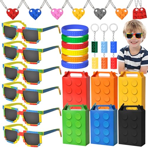 Bausteine Mitgebsel Kindergeburtstag Gastgeschenke Jungen Mädchen Bauklötze Sonnenbrillen Geschenktüten Halsketten Armbänder Schlüsselanhänger Party Zubehör Pinata Give Aways Mitbringsel Geburtstag von Tacobear