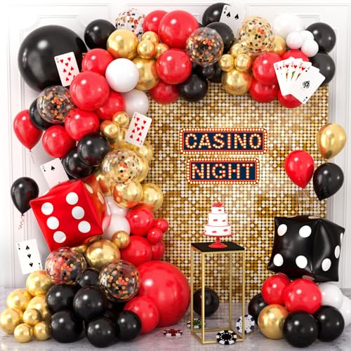 Tacobear Casino Geburtstagsdeko Party Deko Erwachsene Kinder mit Schwarz Rot Gold Luftballons Girlande Ballonbogen Zubehör Würfel Spielkarten für Poker Party Las Vegas Clubs Kindergeburtstag Deko Tacobear Casino Geburtstagsdeko Party Deko Erwachsene Kinder mit Schwarz Rot Gold Luftballons Girlande Ballonbogen Zubehör Würfel Spielkarten für Poker Party Las Vegas Clubs Kindergeburtstag Deko von Tacobear