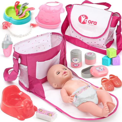 Tacobear Puppenzubehör für Baby Puppe, Puppen Zubehör mit Wickeltasche mit Wickelunterlage Töpfchen Windel Flasche, Passend für 36cm Puppen Geschenk Mädchen 2 3 4 5 6 Jahre (Puppe Nicht Enthalten) Tacobear Puppenzubehör für Baby Puppe, Puppen Zubehör mit Wickeltasche mit Wickelunterlage Töpfchen Windel Flasche, Passend für 36cm Puppen Geschenk Mädchen 2 3 4 5 6 Jahre (Puppe Nicht Enthalten) von Tacobear