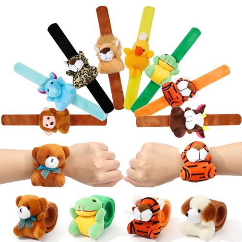 Tacobear 12 Stück Plüsch Tiere Schnapparmband Party Mitgebsel Kindergeburtstag Mini Püschtier Slap Armband Klatscharmband Pinata Füllung Kleine Geschenke für Kinder Jungen Mädchen Tacobear 12 Stück Plüsch Tiere Schnapparmband Party Mitgebsel Kindergeburtstag Mini Püschtier Slap Armband Klatscharmband Pinata Füllung Kleine Geschenke für Kinder Jungen Mädchen von Tacobear