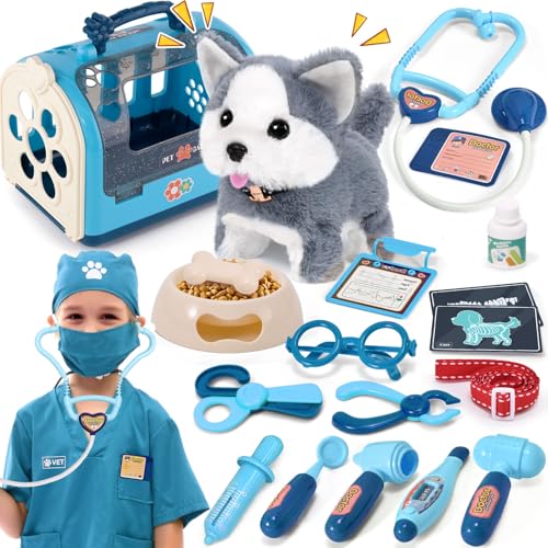 Tacobear Arztkoffer Kinder mit Elektrischer Hund Spielzeug der Läuft und Bellt Tierarzt Spielzeug Arzt Kostüm Hundekäfig Interaktives Haustier Rollenspiel Geschenk für Jungen Mädchen 3 4 5 6 Jahre Tacobear Arztkoffer Kinder mit Elektrischer Hund Spielzeug der Läuft und Bellt Tierarzt Spielzeug Arzt Kostüm Hundekäfig Interaktives Haustier Rollenspiel Geschenk für Jungen Mädchen 3 4 5 6 Jahre von Tacobear