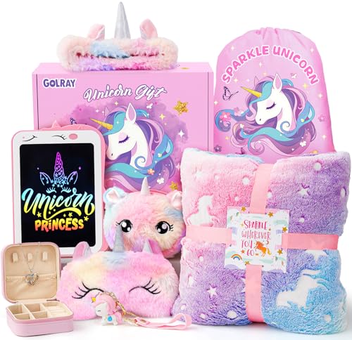 Tacobear Einhorn Geschenke für Mädchen 4 5 6 7 8 Jahren Leuchtende Kuscheldecke Zaubertafel Kordelzugbeutel Augenmaske Stirnband Halskette Einhorn Geburtstag Geschenk Mädchen Tacobear Einhorn Geschenke für Mädchen 4 5 6 7 8 Jahren Leuchtende Kuscheldecke Zaubertafel Kordelzugbeutel Augenmaske Stirnband Halskette Einhorn Geburtstag Geschenk Mädchen von Tacobear