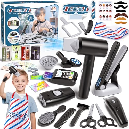 Tacobear Friseur Set Kinder Friseurkoffer Kit mit Haartrockner Elektrischer Rasierer Haarglätter Salon Haarstyling Zubehör Frisör Spielzeug Kinder Rollenspiel Geschenk für Jungen ab 3 4 5 6 7 8 Jahren Tacobear Friseur Set Kinder Friseurkoffer Kit mit Haartrockner Elektrischer Rasierer Haarglätter Salon Haarstyling Zubehör Frisör Spielzeug Kinder Rollenspiel Geschenk für Jungen ab 3 4 5 6 7 8 Jahren von Tacobear