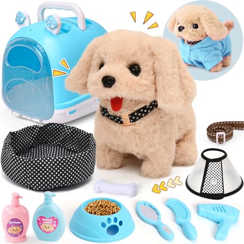 Tacobear Hund Spielzeug Kinder der Läuft und Bellt, Elektrischer Hund mit Leine Hundekäfig Hundemantel Interaktives Haustier Kuscheltier Spielhund Geschenk Spielzeug für Mädchen Junge 3 4 5 6 Jahre Tacobear Hund Spielzeug Kinder der Läuft und Bellt, Elektrischer Hund mit Leine Hundekäfig Hundemantel Interaktives Haustier Kuscheltier Spielhund Geschenk Spielzeug für Mädchen Junge 3 4 5 6 Jahre von Tacobear
