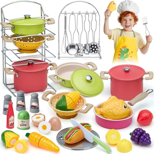 Tacobear Kinderküche Zubehör Kochset Topf Pfanne Edelstahl Kochgeschirr Set mit Obst Lebensmittel Schürze Spielküche Küchenzubehör Rollenspiel Spielzeug ab 3 Jahre Mädchen Junge Geschenk Tacobear Kinderküche Zubehör Kochset Topf Pfanne Edelstahl Kochgeschirr Set mit Obst Lebensmittel Schürze Spielküche Küchenzubehör Rollenspiel Spielzeug ab 3 Jahre Mädchen Junge Geschenk von Tacobear