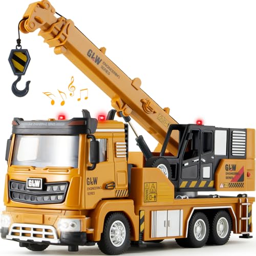 Tacobear Baustellen Fahrzeuge Spielzeug Set, 1:40 Metall Baufahrzeuge LKW Auto Spielzeug Kinder Baustellenfahrzeuge mit Sound und Licht Lastwagen Spielzeug Geschenk Jungen 3 4 5 6 Jahre (Kranwagen) Tacobear Baustellen Fahrzeuge Spielzeug Set, 1:40 Metall Baufahrzeuge LKW Auto Spielzeug Kinder Baustellenfahrzeuge mit Sound und Licht Lastwagen Spielzeug Geschenk Jungen 3 4 5 6 Jahre (Kranwagen) von Tacobear