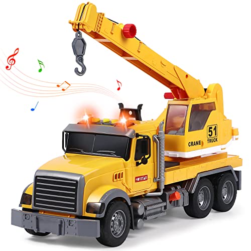 Tacobear Kranwagen Spielzeug Großer Kranfahrzeug LKW Lastwagen 1:16 Abschlepper Spielzeug mit Sound und Licht Fahrzeuge Kinder Spielzeug Geschenk für Jungen 3 4 5 6 Jahre von Tacobear