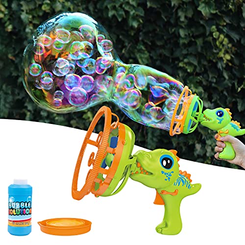 Seifenblasenmaschine, Dinosaurier Seifenblasen Maschinen für Kinder, Spielzeug mit Seifenblasenlösung, Jungen Mädchen Spiele Garten Draußen Ostern Geschenke Spielzeug Bubble Machine 3 4 5 6 7 8 Jahre von Tacopet