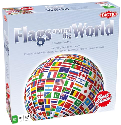 Flaggen der ganzen Welt - Testen Sie Ihr Wissen - Das Brettspiel - Tactic Spiele von Tactic Games