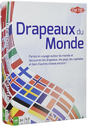 Tactic 02088 Familien- / Gesellschaftsspiel, Drapeaux Du Monde (Flaggen der Welt), französischsprachig von Tactic
