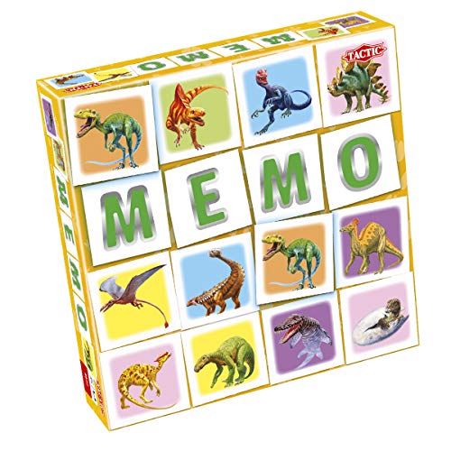 Tactic 55802 Match MEMO Board Family Easy to Play Childrens Well Made Pairs Dinosaur Fun , Memory Game for Kids Ages 3+, Multi von Tactic