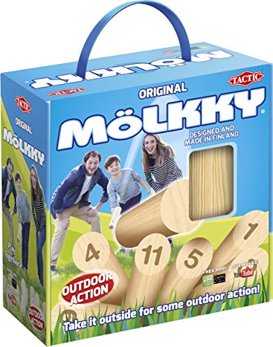 Tactic AZ56993 Mölkky Game In Cardboard Box with Handle, Multicolour, 22,5 X 22,5 X 9,7 centimeter von Tactic